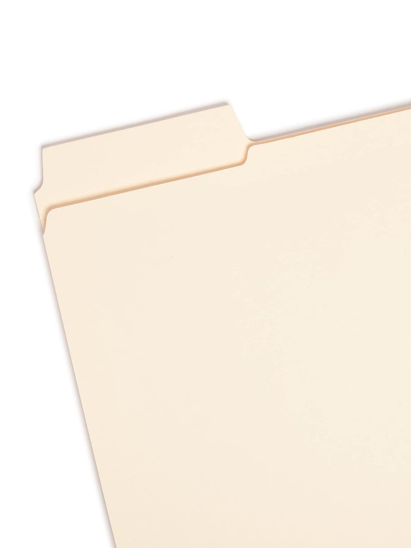 Smead SuperTab File Folder, Oversized Reinforced 1/3-Cut Tab, Guide Height, Letter Size, Manila, 100 Per Box (10395) - Image 2